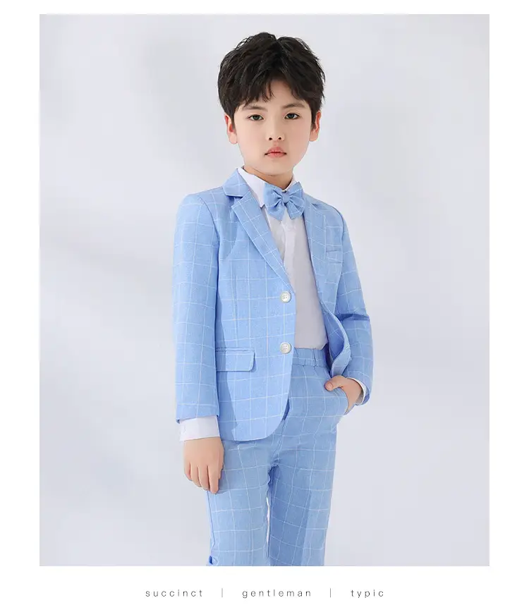 Girls British Checkered Suit Spring New — feature 18