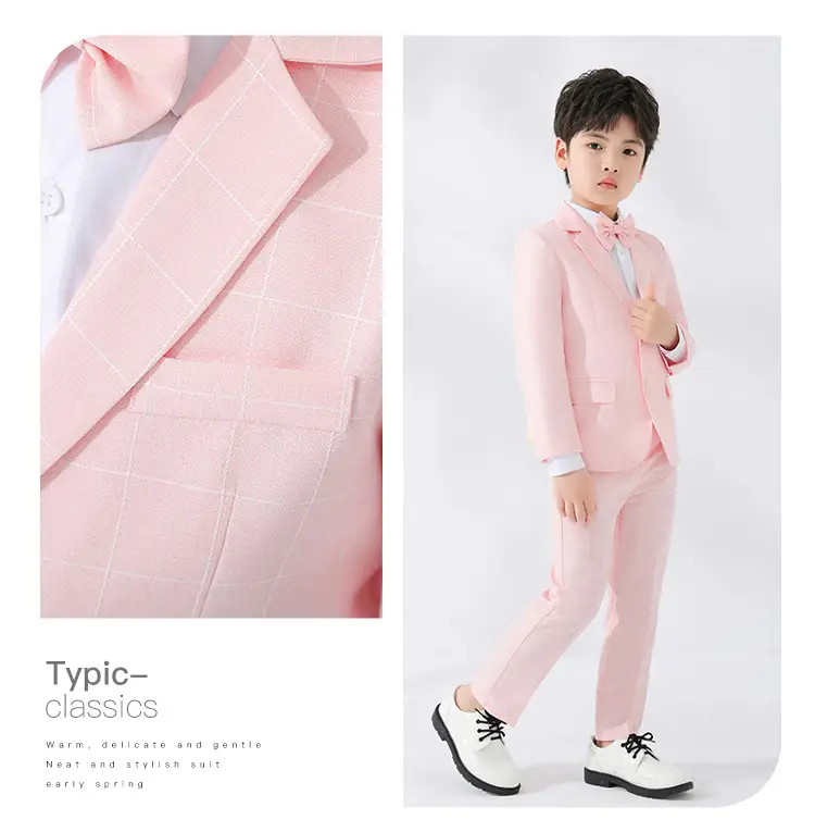 Girls British Checkered Suit Spring New — feature 22