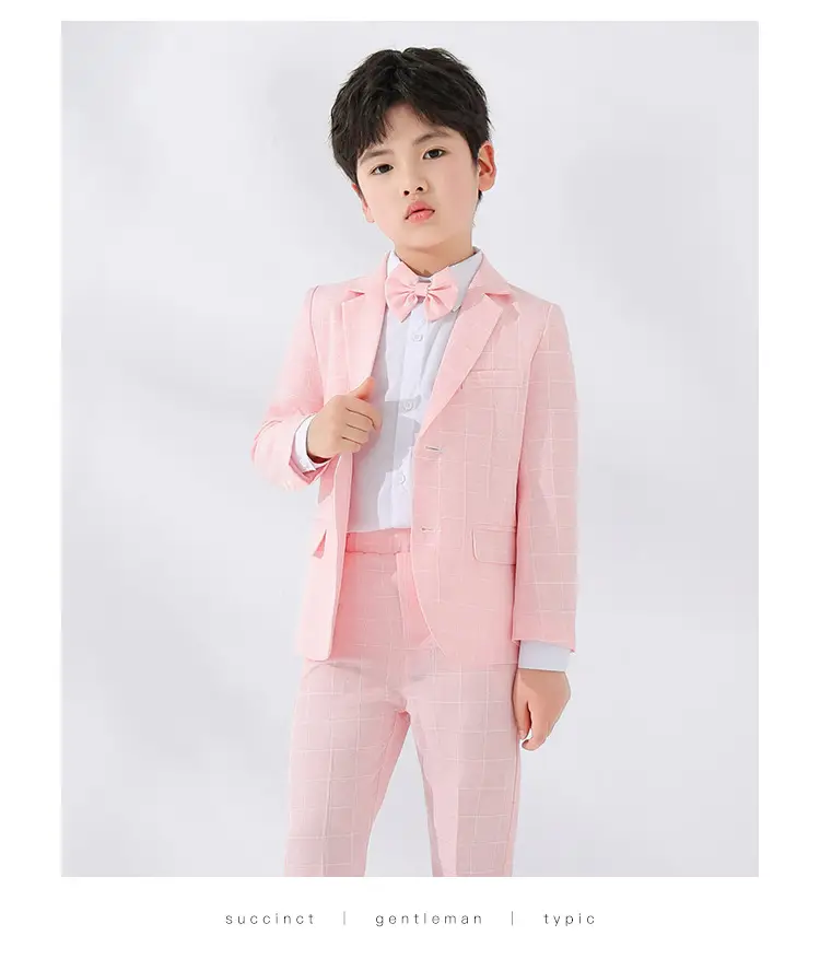 Girls British Checkered Suit Spring New — feature 23
