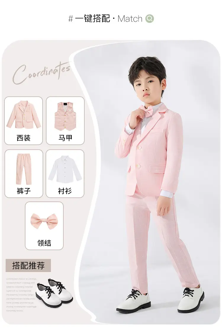 Girls British Checkered Suit Spring New — feature 4