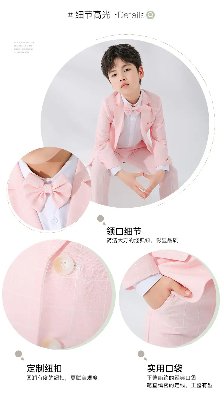 Girls British Checkered Suit Spring New — feature 9