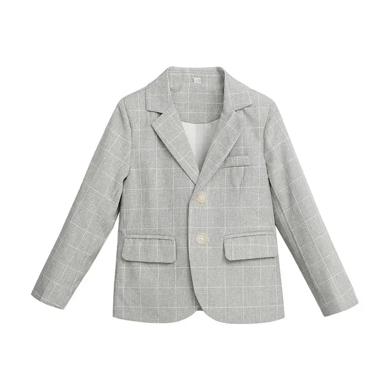 Girls British Checkered Suit Spring New - Image 2