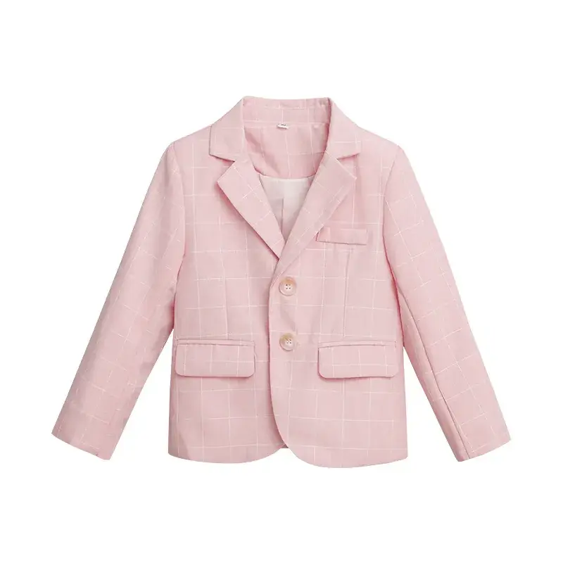 Girls British Checkered Suit Spring New - Image 4
