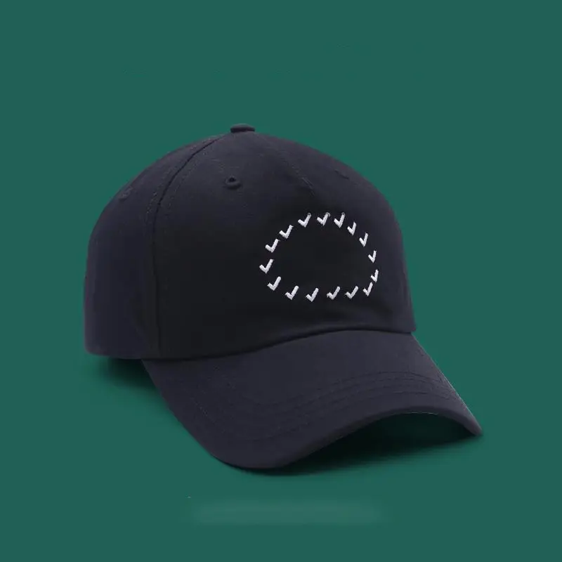 Korean Style Embroidered Green Baseball Cap for Men Women