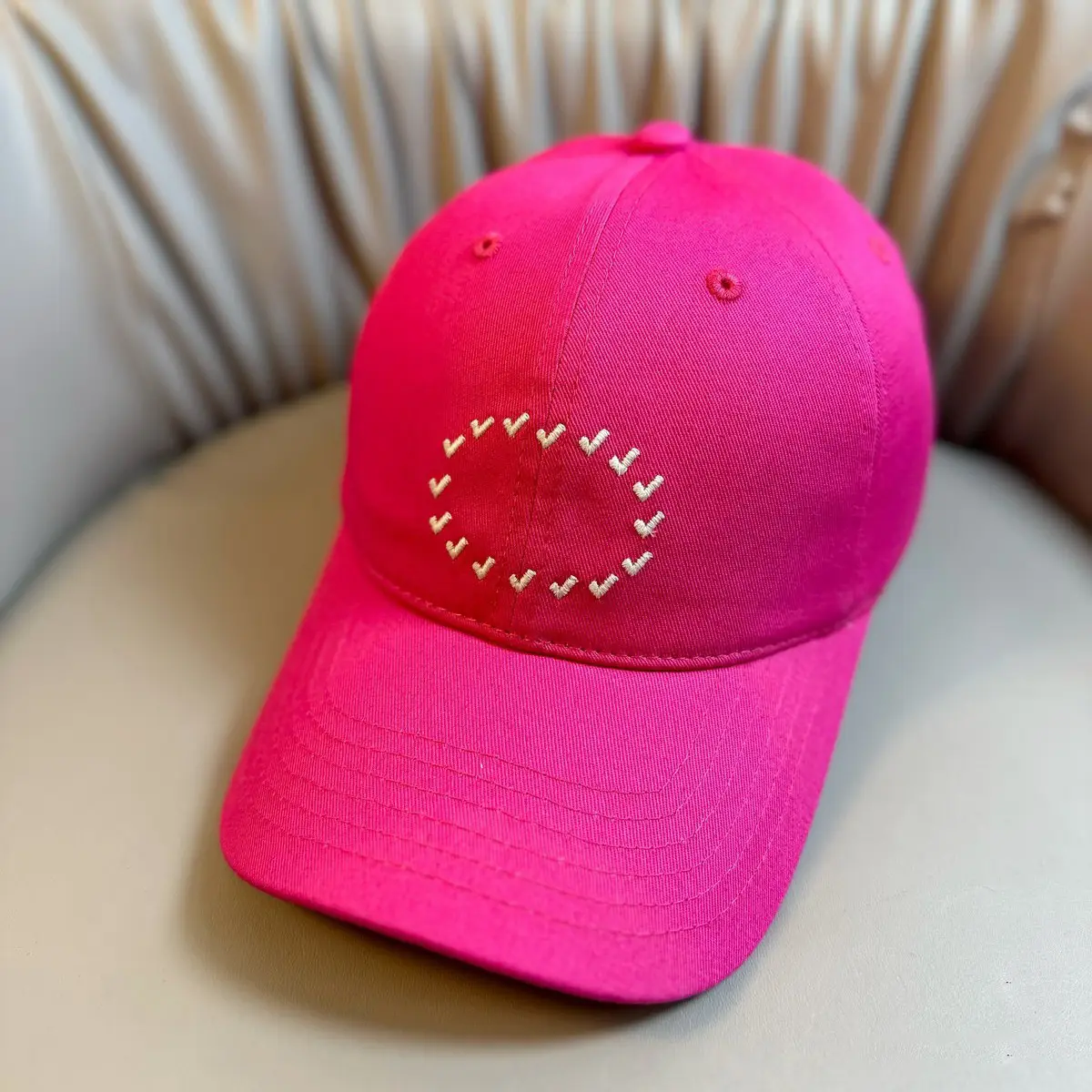 Korean Style Embroidered Green Baseball Cap for Men Women