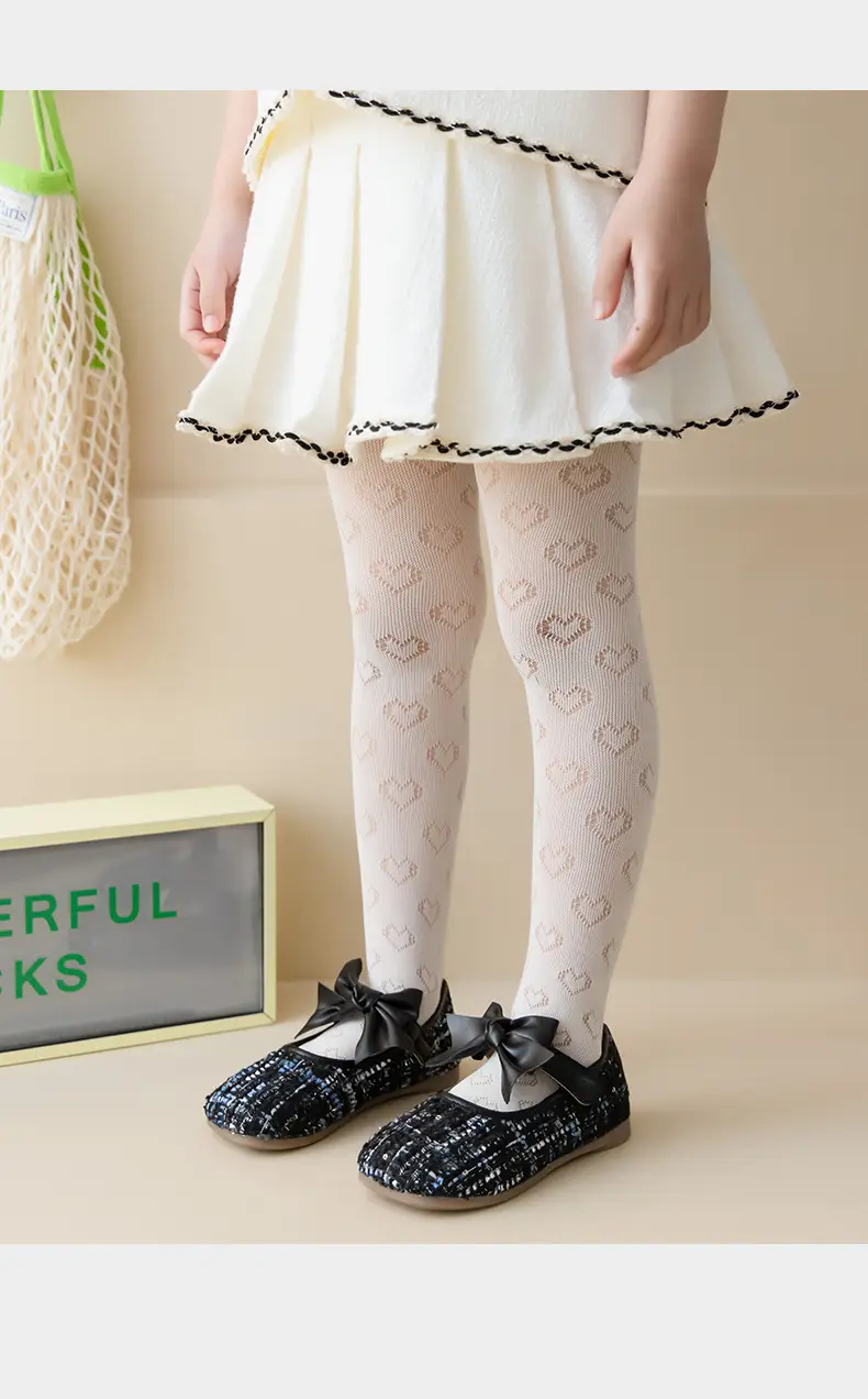 New Kids Love Mesh Socks Black Heart Print — feature 11