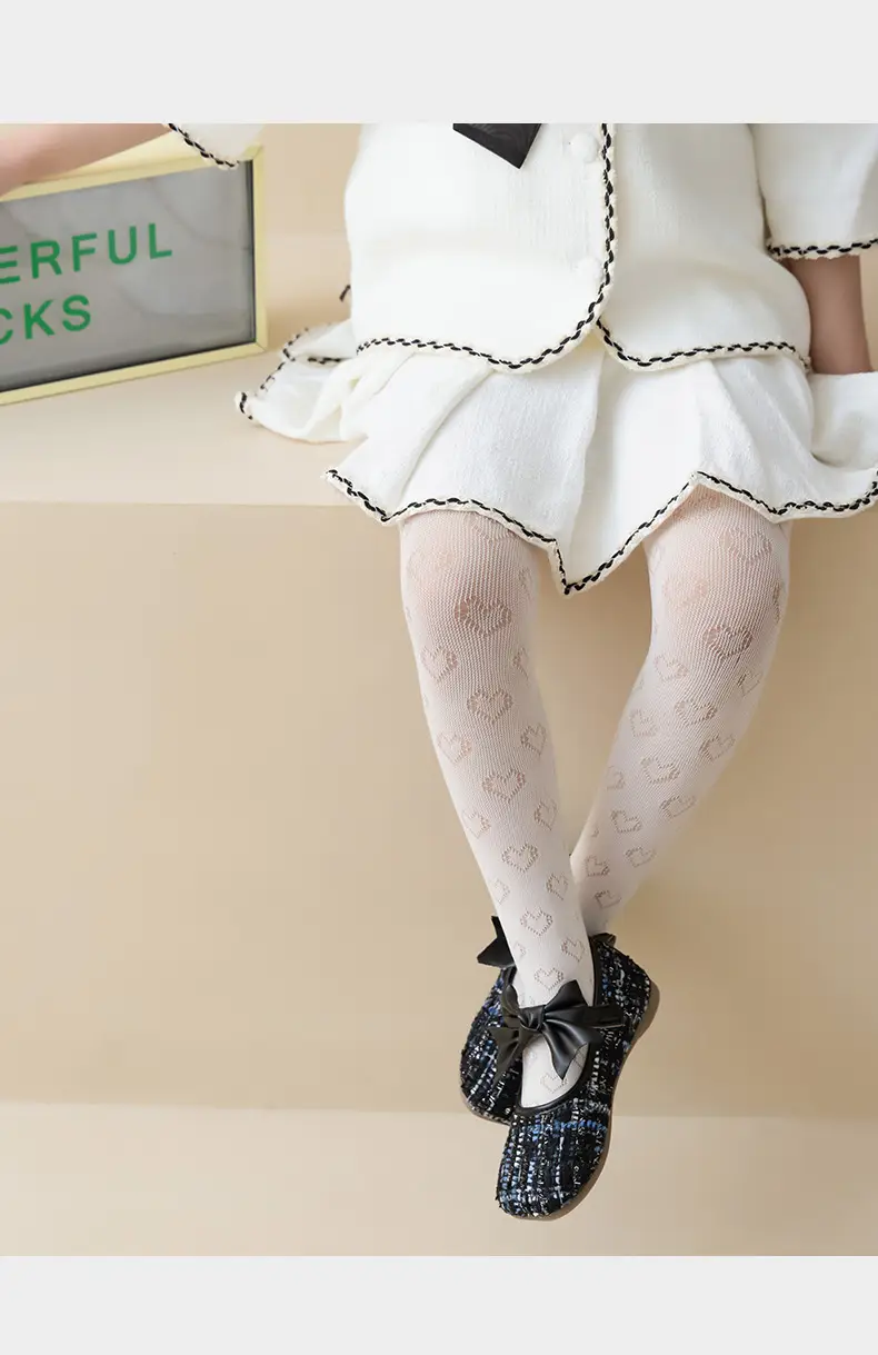 New Kids Love Mesh Socks Black Heart Print — feature 13
