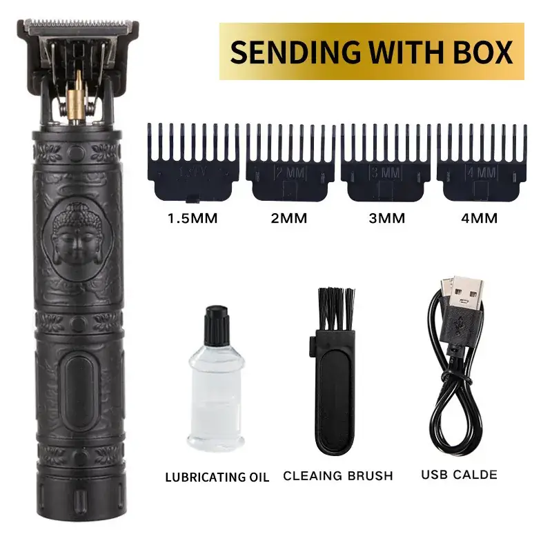 Electric Hair Clipper with 4MM Blades & Lubricating Oil - Image 2