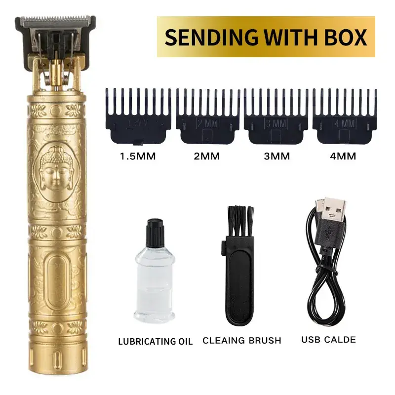 Electric Hair Clipper with 4MM Blades & Lubricating Oil - Image 4