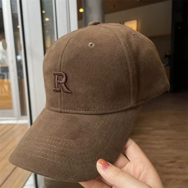 Men's Black Embroidered Baseball Cap with R Logo — feature 1