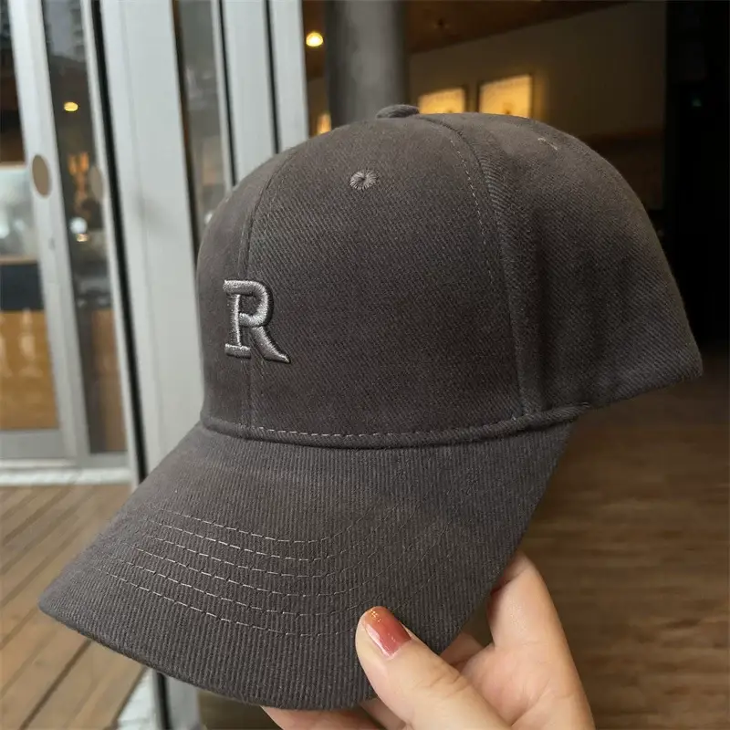 Men's Black Embroidered Baseball Cap with R Logo — feature 2
