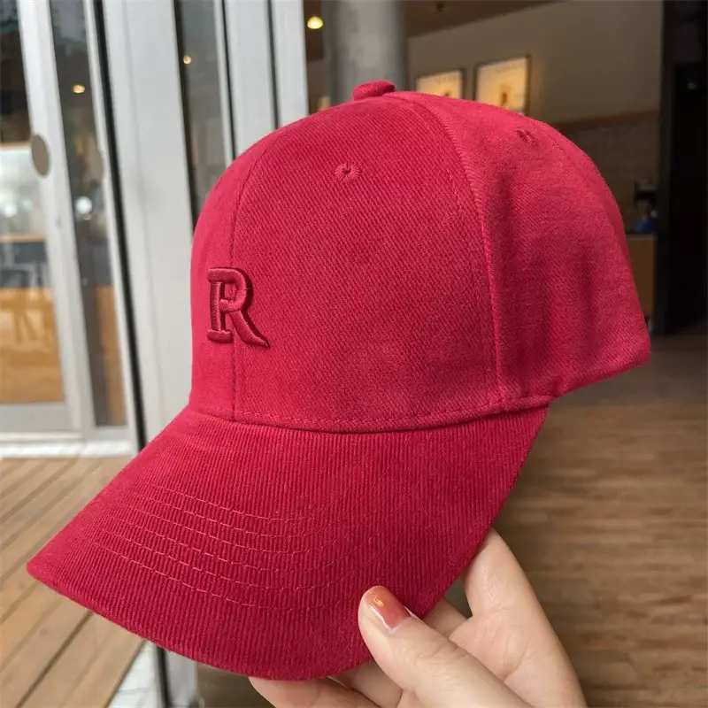 Men's Black Embroidered Baseball Cap with R Logo — feature 6