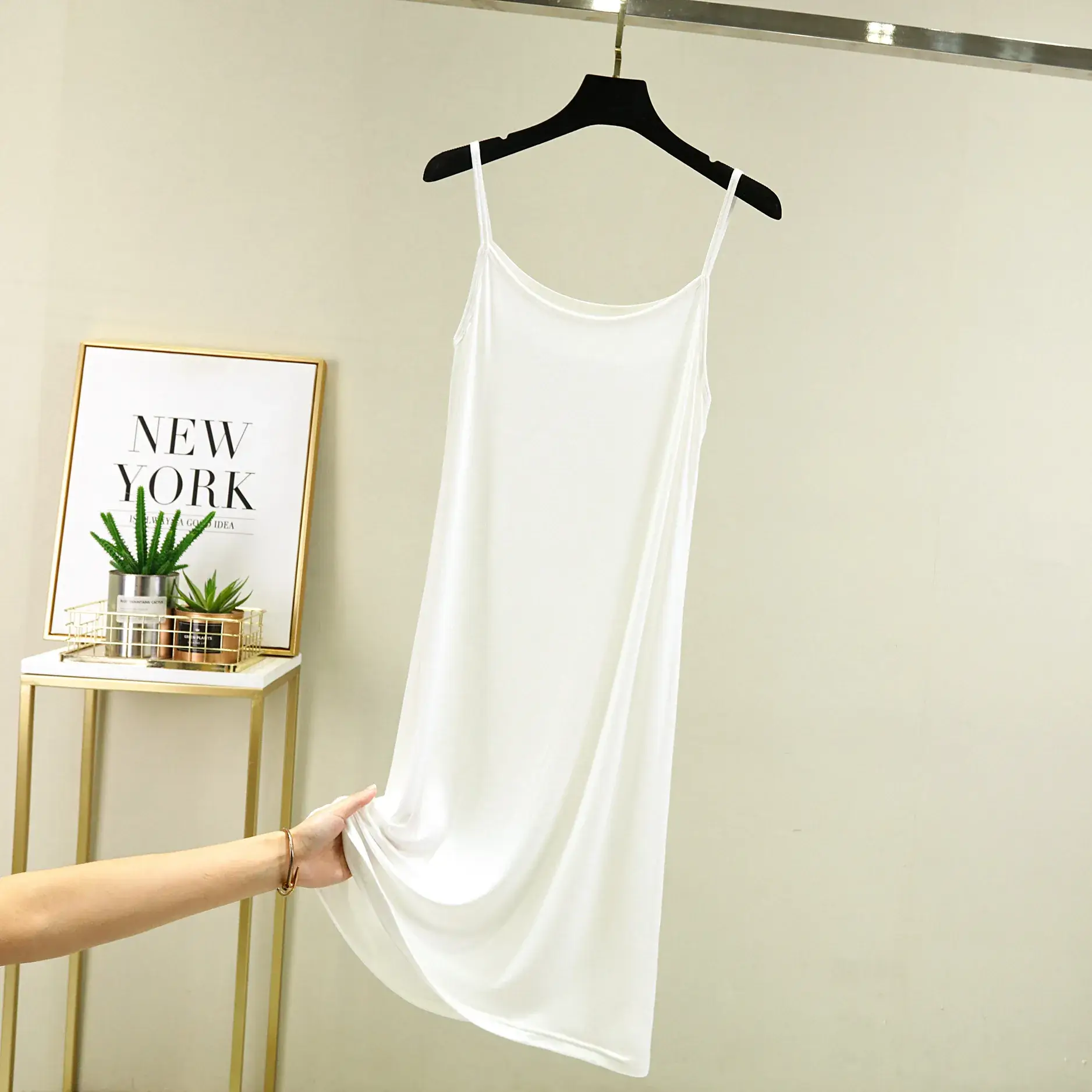 Women's Anti-Transparent White Sling Vest Vest - Image 4