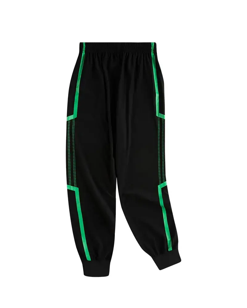 Children's Sports Pants Black Blue Green Large - Image 2