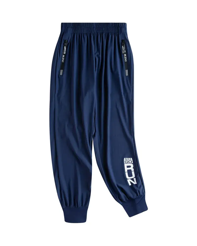 Children's Sports Pants Black Blue Green Large - Image 4