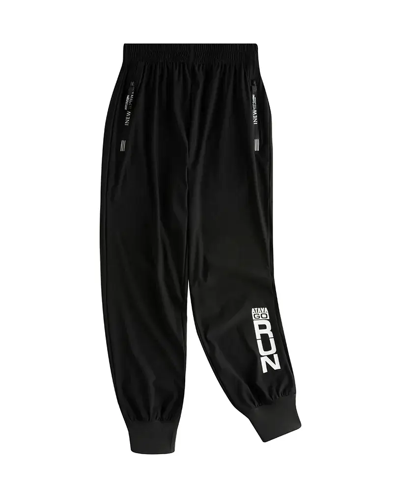 Children's Sports Pants Black Blue Green Large - Image 3