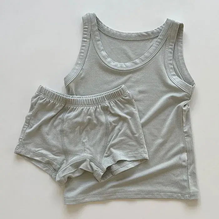 White Baby Summer Vest & Shorts Set for Boys Girls - Image 3