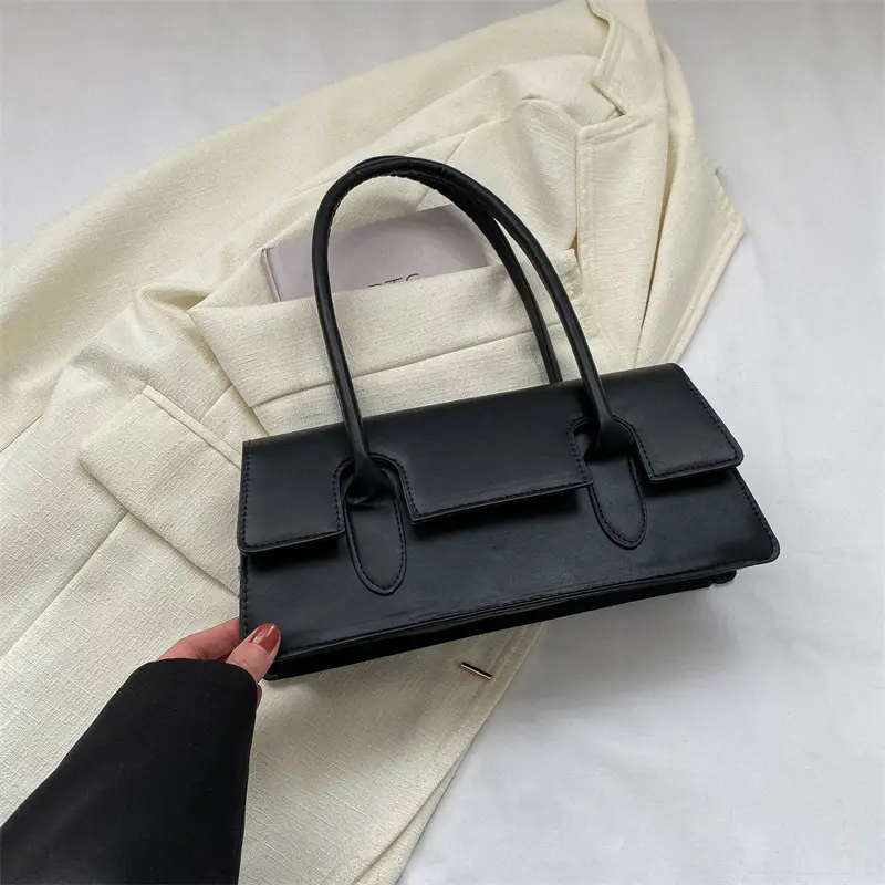 Black French Lady Shoulder Bag 2023 Spring Summer - Image 3