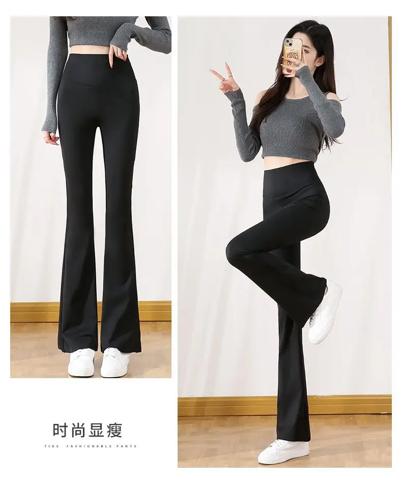 Black Micro Slim Fit Leggings Women High Waist Casual Wear — feature 10