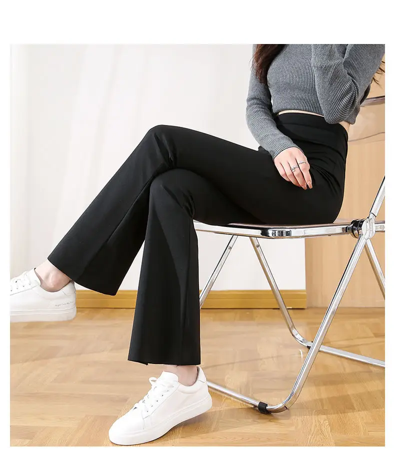 Black Micro Slim Fit Leggings Women High Waist Casual Wear — feature 11