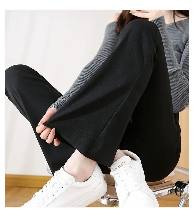 Black Micro Slim Fit Leggings Women High Waist Casual Wear — feature 15