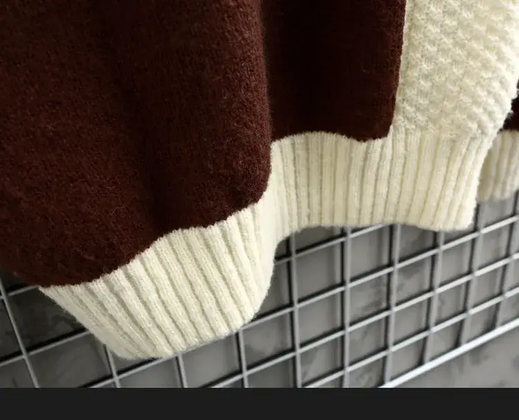 Men's Cross-Color Turtleneck Sweater Large — feature 15