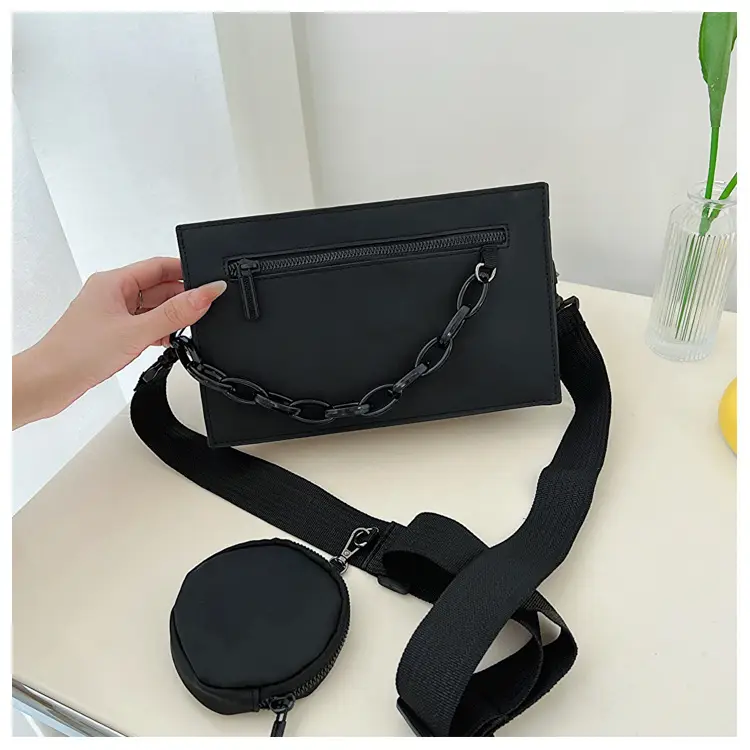 Black Crossbody Bag for Men Women Street Fashion — feature 21