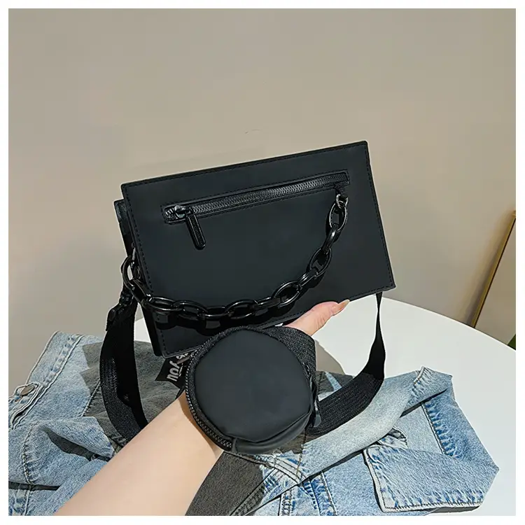 Black Crossbody Bag for Men Women Street Fashion — feature 22
