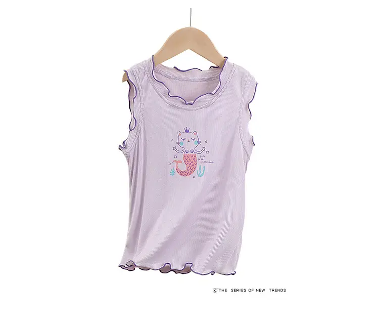 Girls' Camisole Sleeveless Top Purple Modal Baby Summer Wear — feature 11
