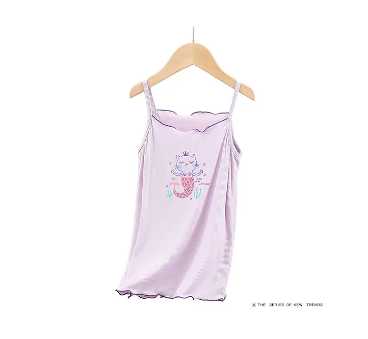 Girls' Camisole Sleeveless Top Purple Modal Baby Summer Wear — feature 14