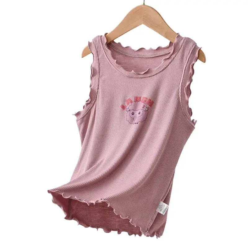 Girls' Camisole Sleeveless Top Purple Modal Baby Summer Wear - Image 7