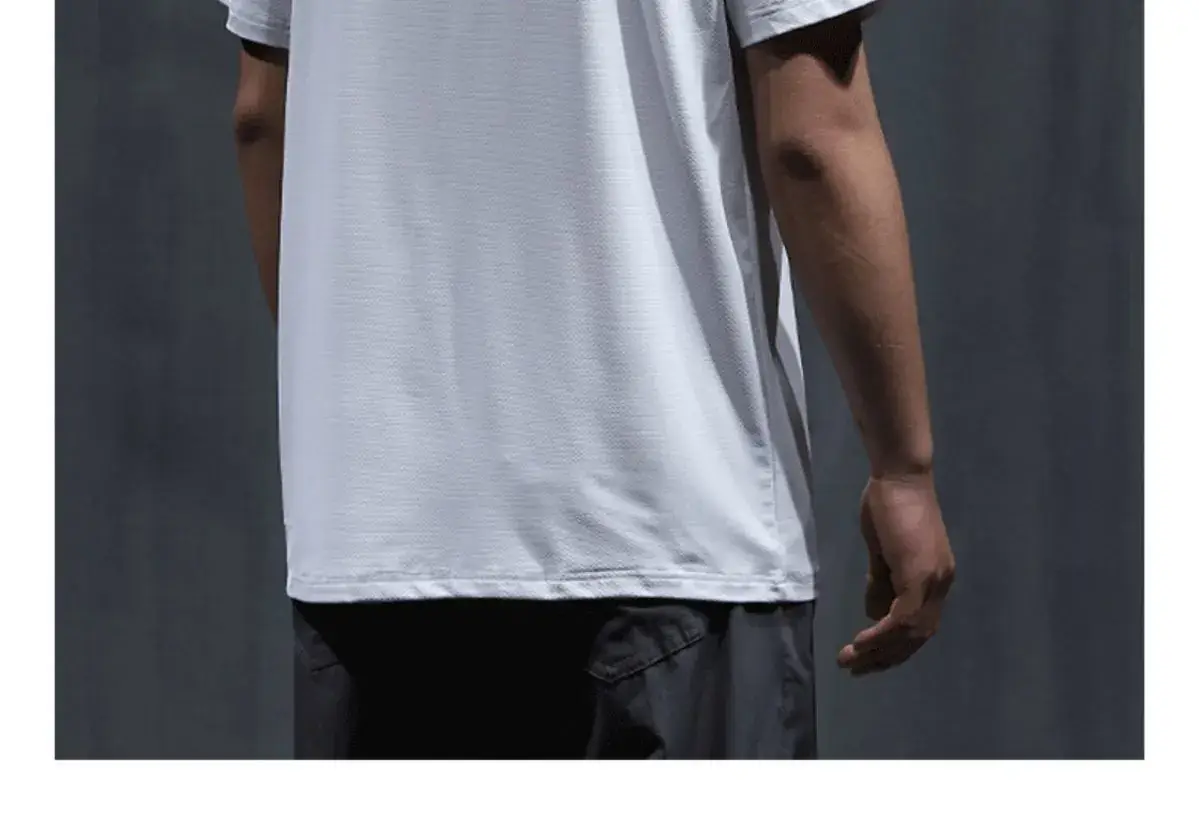 White Mesh Short Sleeve TShirt for Men Summer Casual Work Style — feature 8
