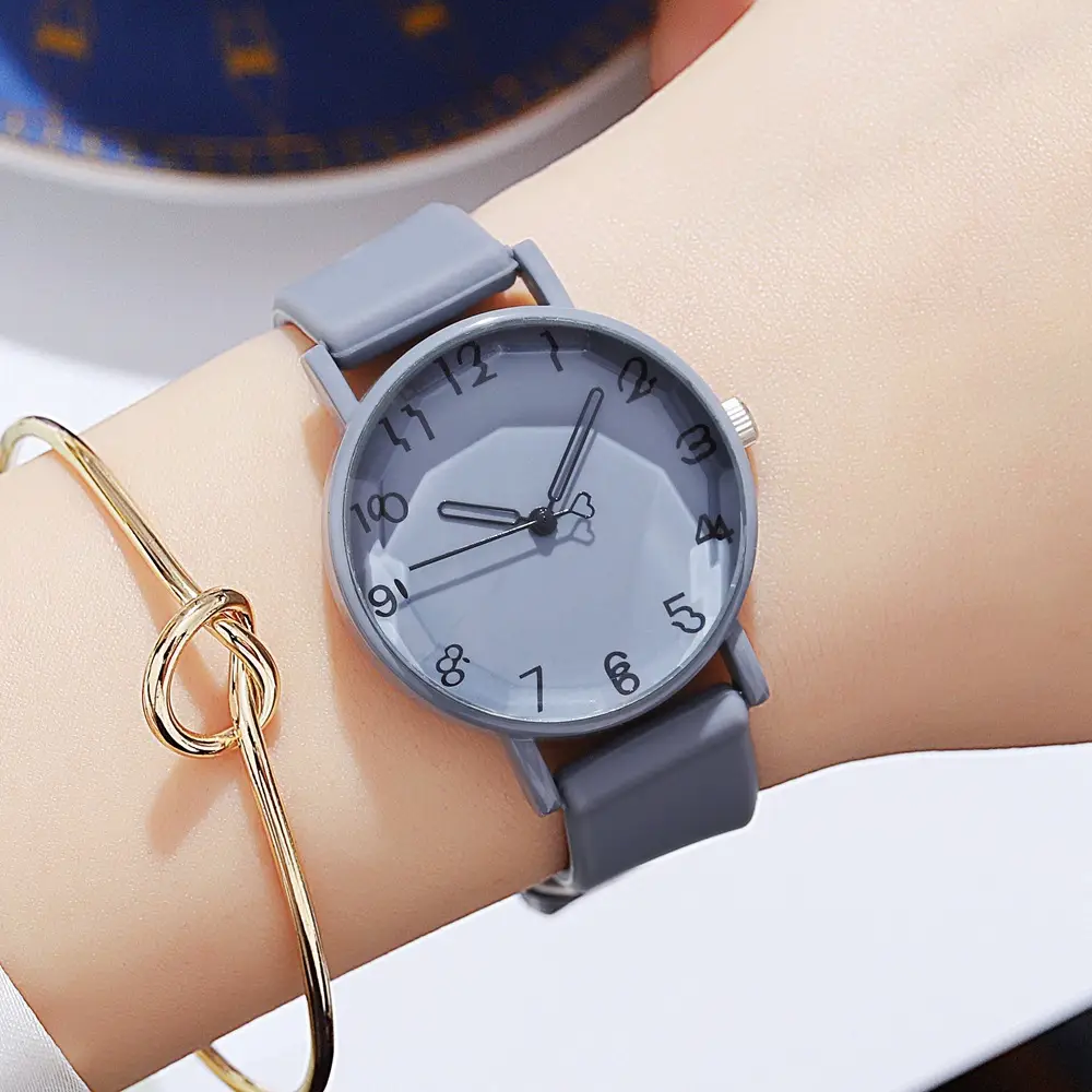 Women's Brown Silicone Analog Watch with Leather Strap - Image 12