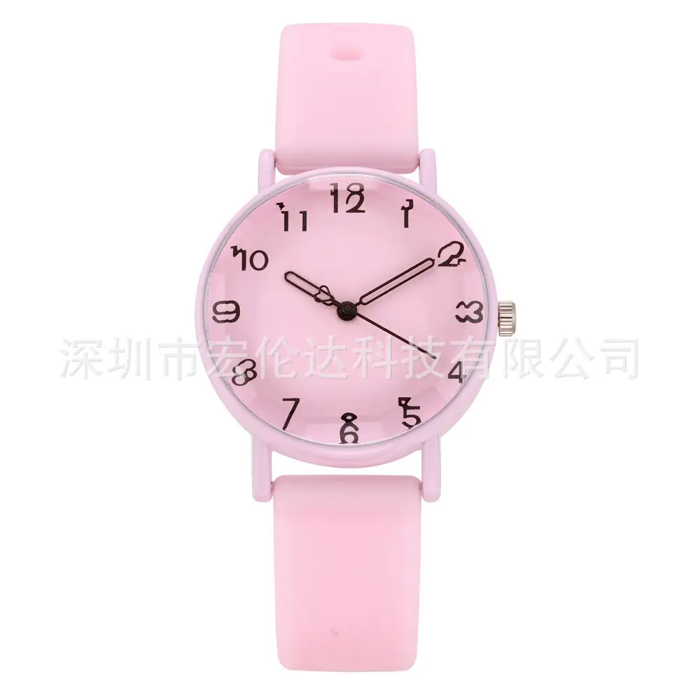 Women's Brown Silicone Analog Watch with Leather Strap - Image 4