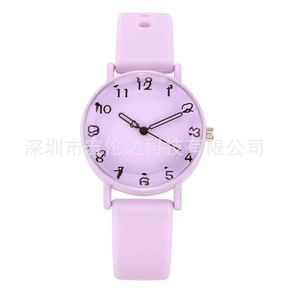 Women's Brown Silicone Analog Watch with Leather Strap - Image 6