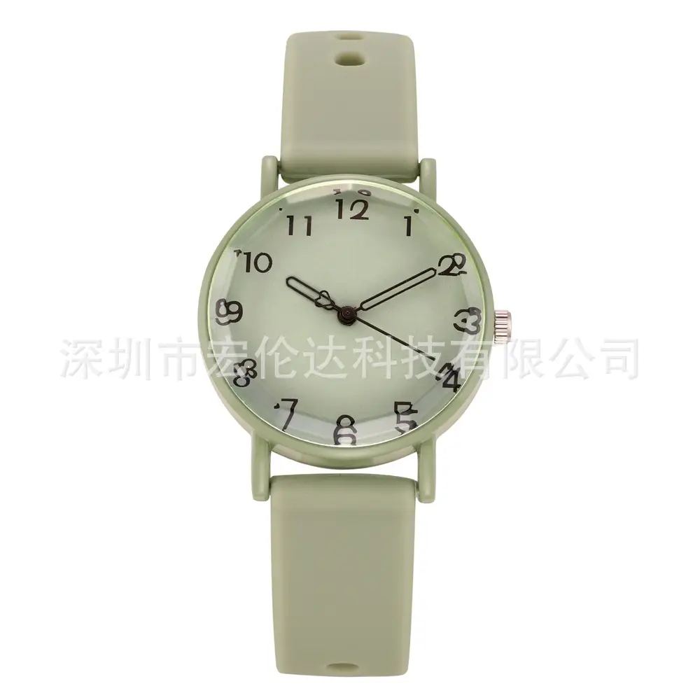 Women's Brown Silicone Analog Watch with Leather Strap - Image 7