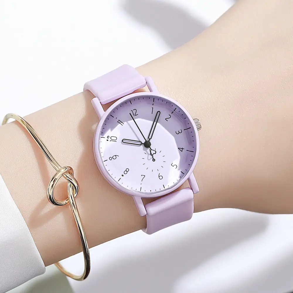Pink Silicone Student Watch for Women — feature 16