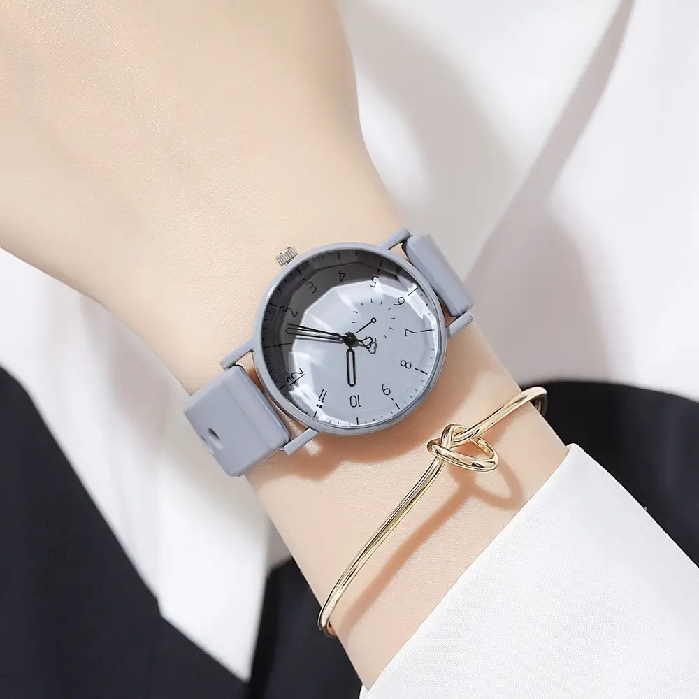 Pink Silicone Student Watch for Women — feature 17