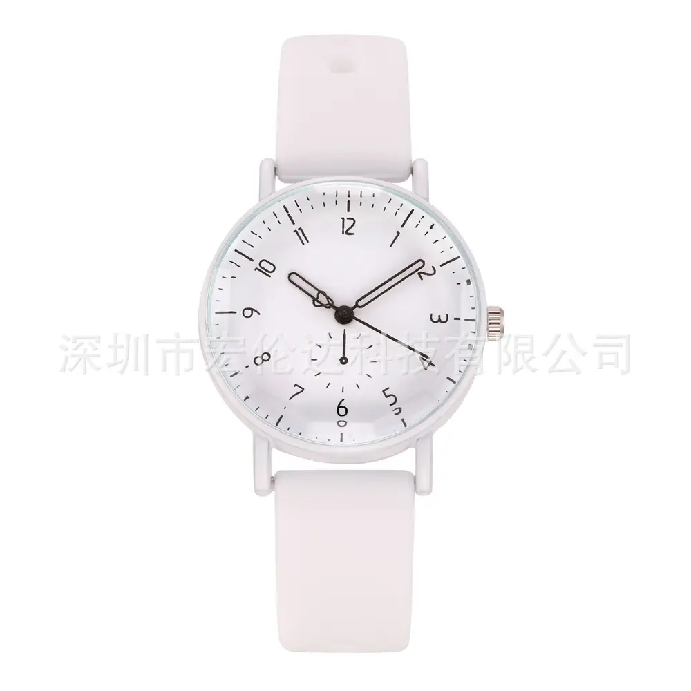 Pink Silicone Student Watch for Women