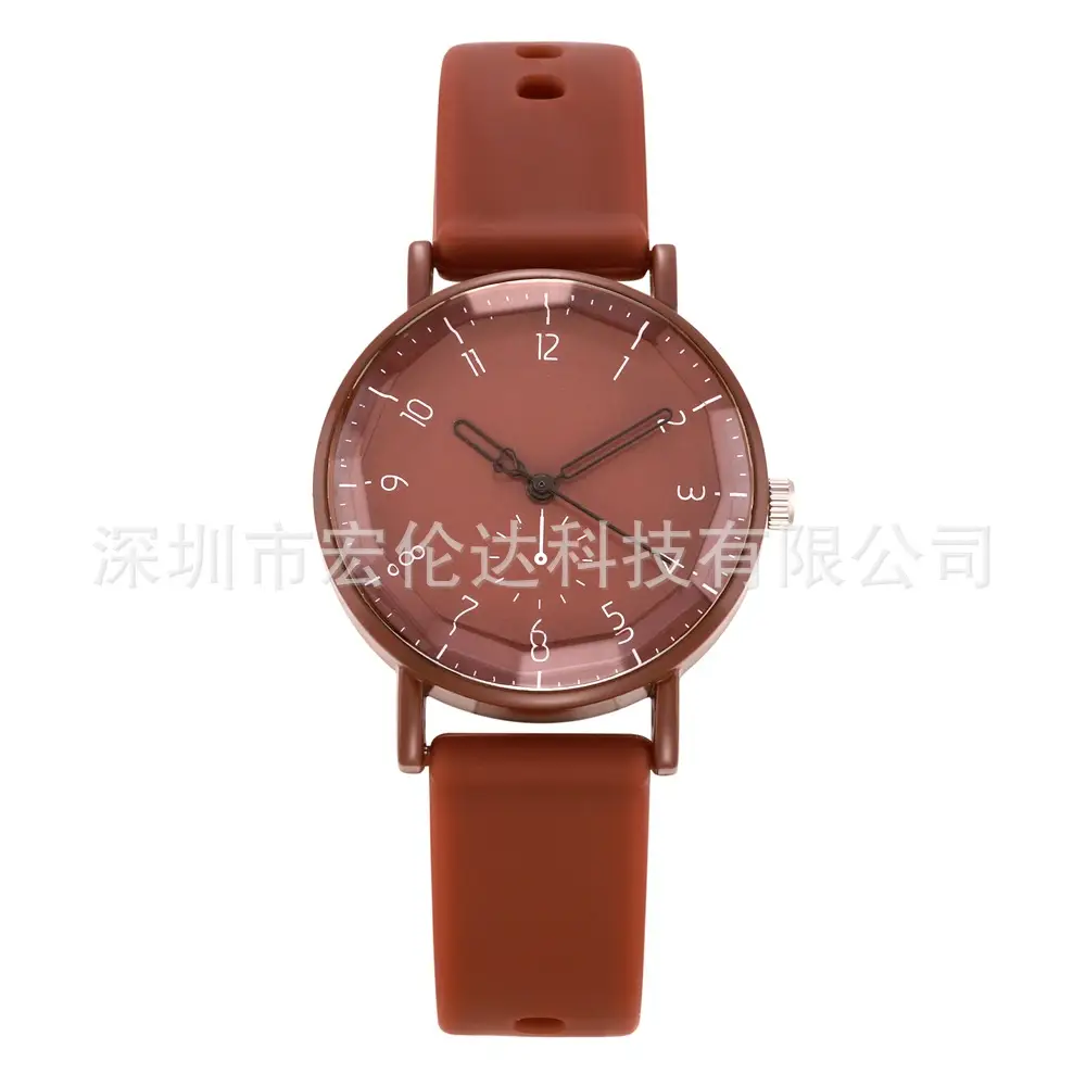 Pink Silicone Student Watch for Women