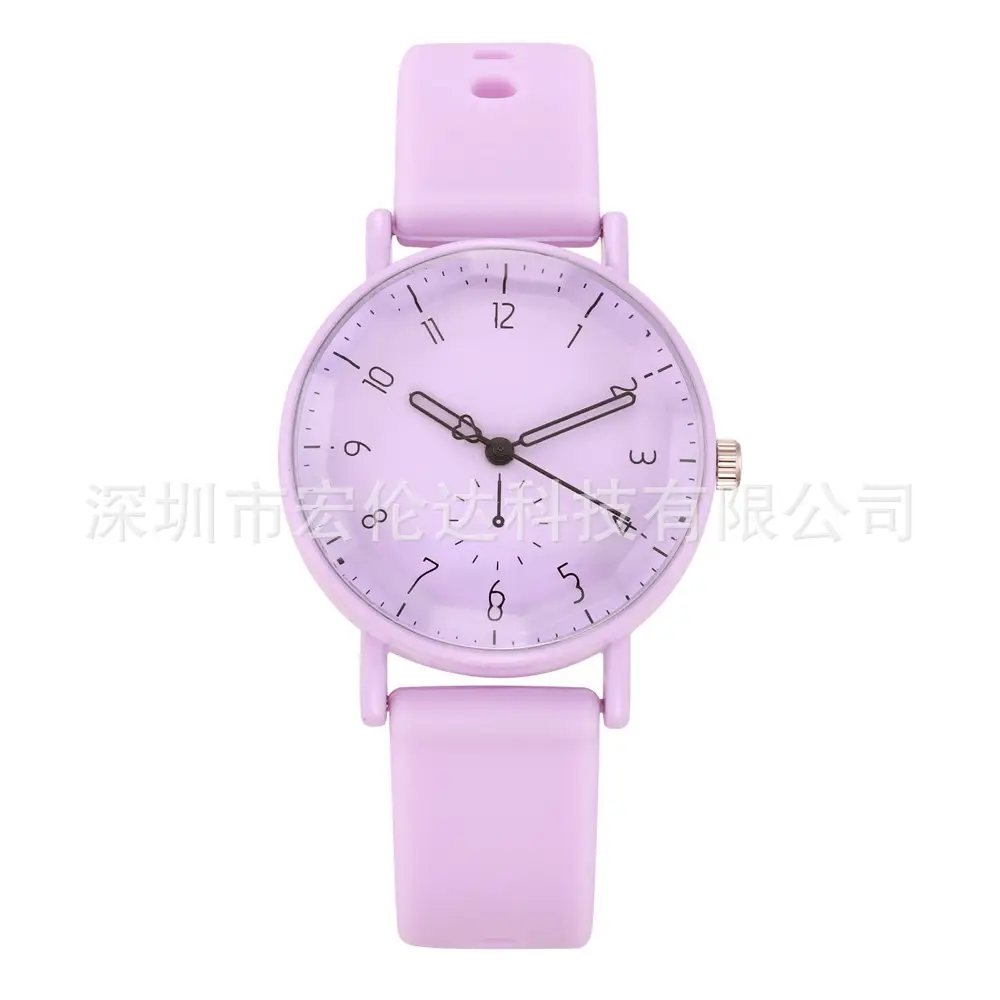 Pink Silicone Student Watch for Women