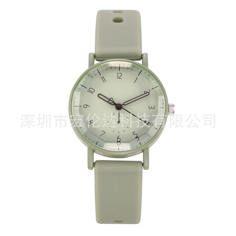 Pink Silicone Student Watch for Women