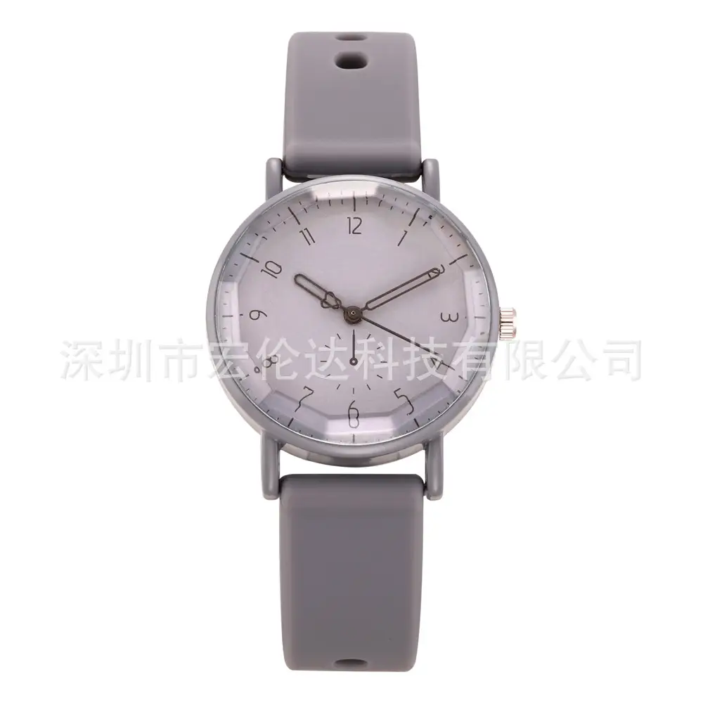 Pink Silicone Student Watch for Women