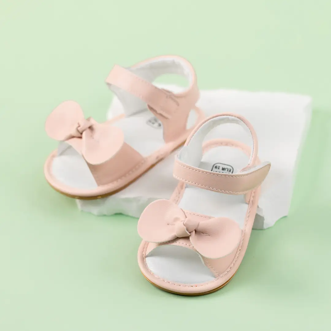 Summer new 0-1 year old baby bow sandals non-slip breathable baby shoes baby shoes - Image 4