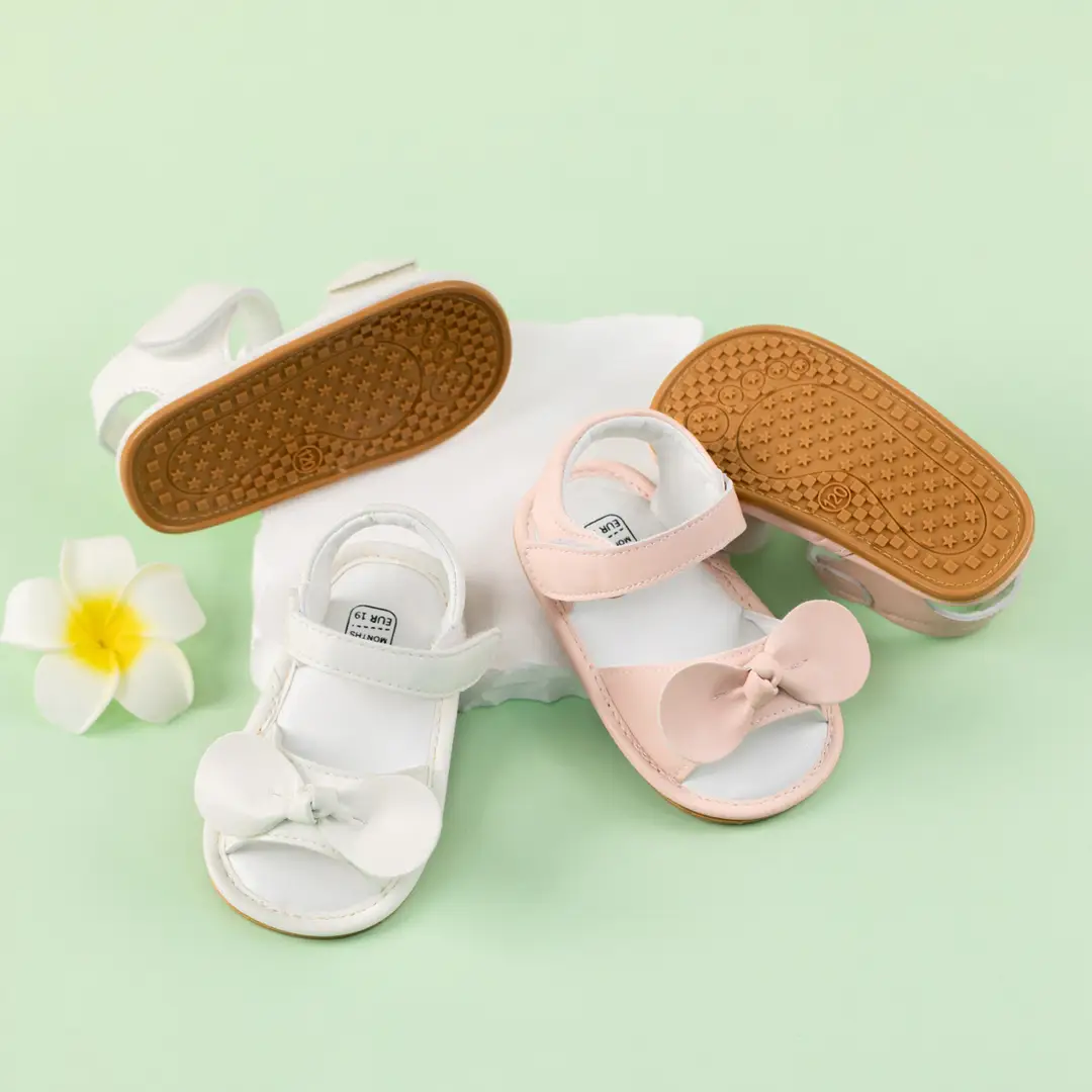 Summer new 0-1 year old baby bow sandals non-slip breathable baby shoes baby shoes - Image 6