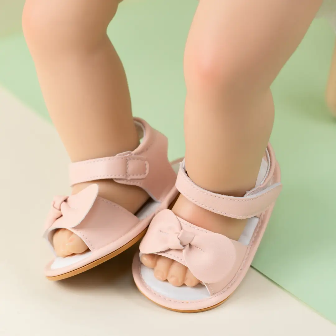 Summer new 0-1 year old baby bow sandals non-slip breathable baby shoes baby shoes — feature 11