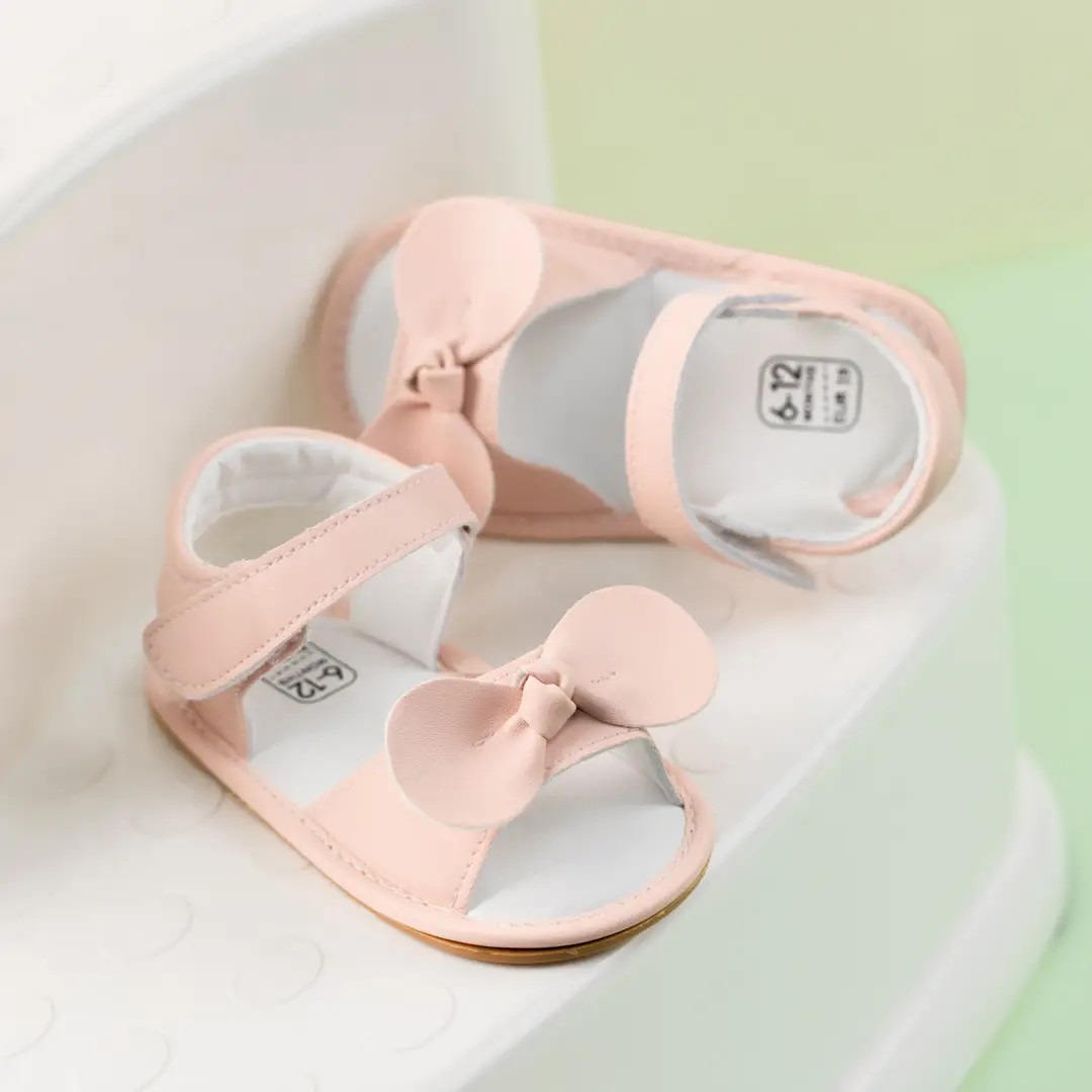 Summer new 0-1 year old baby bow sandals non-slip breathable baby shoes baby shoes — feature 14