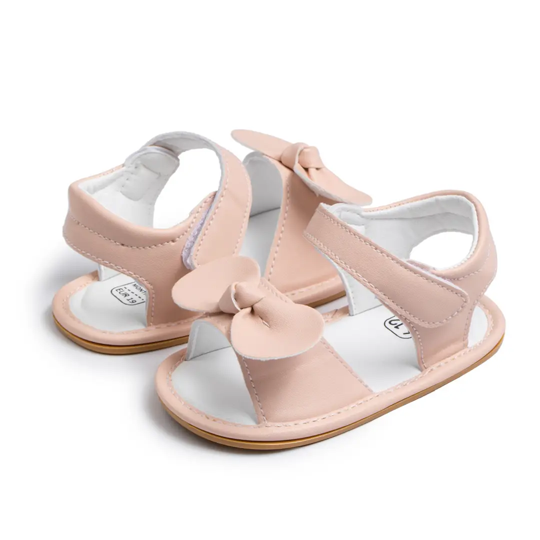 Summer new 0-1 year old baby bow sandals non-slip breathable baby shoes baby shoes — feature 23