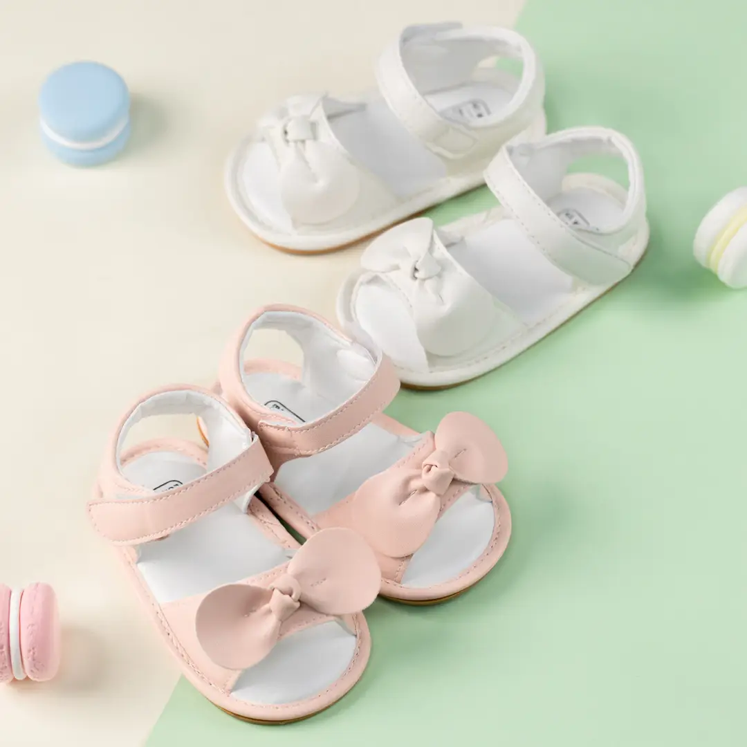 Summer new 0-1 year old baby bow sandals non-slip breathable baby shoes baby shoes — feature 4