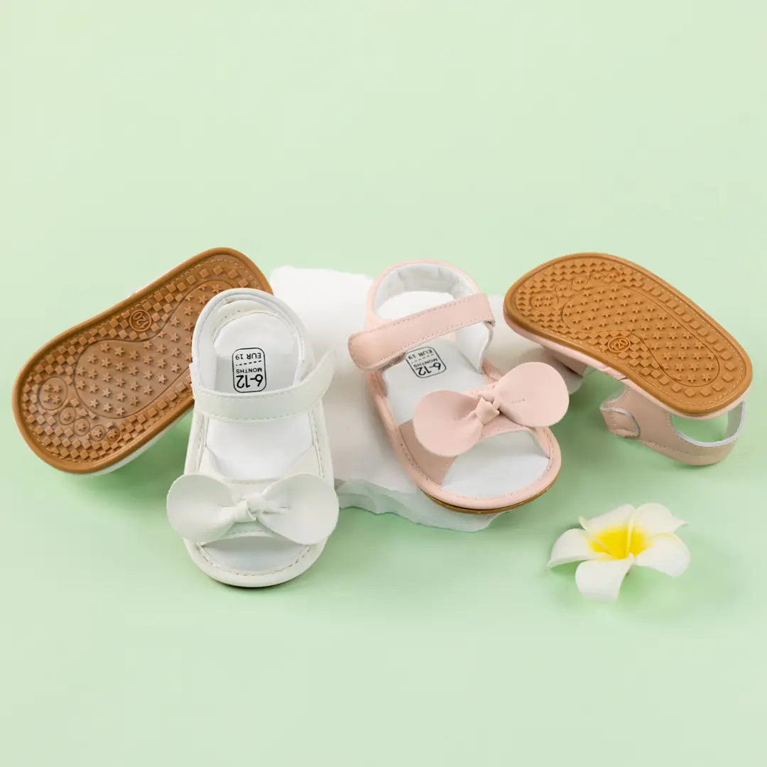 Summer new 0-1 year old baby bow sandals non-slip breathable baby shoes baby shoes — feature 5